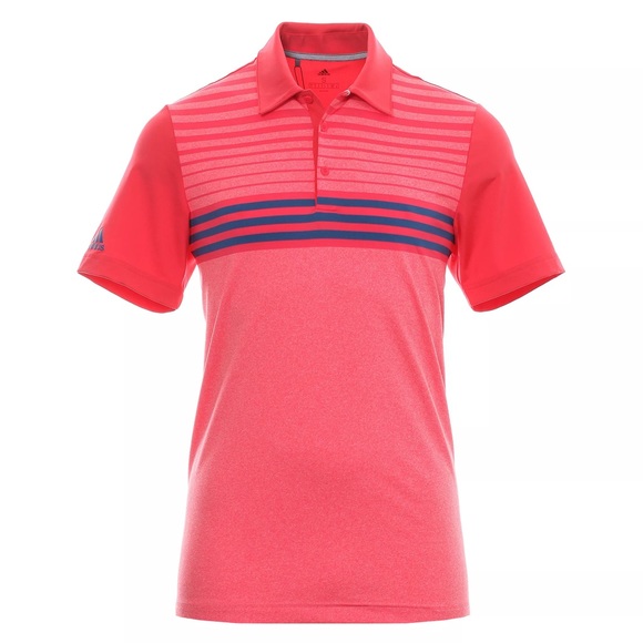 ADIDAS ULTIMATE365 3-STRIPES HEATHERED POLO SHIRT - Picture 2 of 10